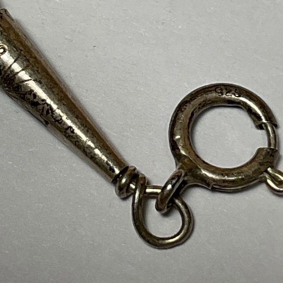 Vintage Sterling Silver Rising Sun Bracelet with Turquoise Beads. 7.25” long - Picture 6 of 6